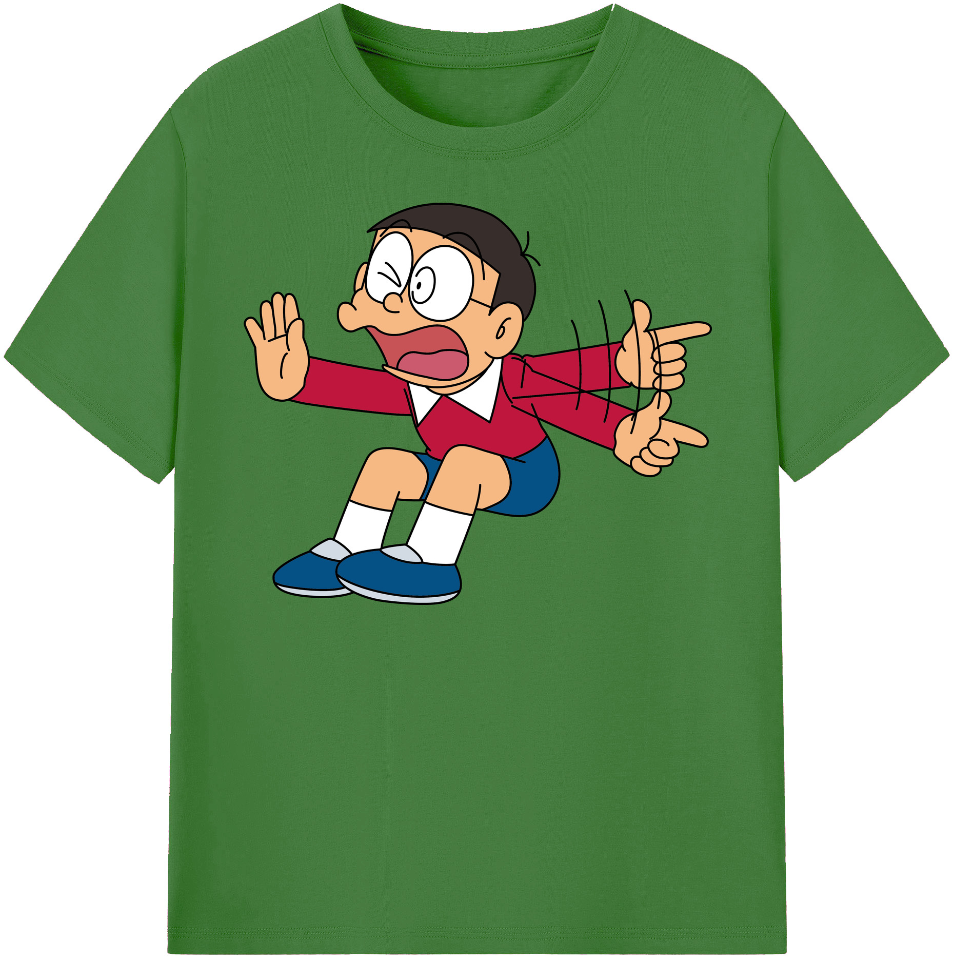 （画像用） ドラえもん 野比 のび太 Doraemon Nobita Nobi レディースカジュアルプリントTシャツ（綿100％）